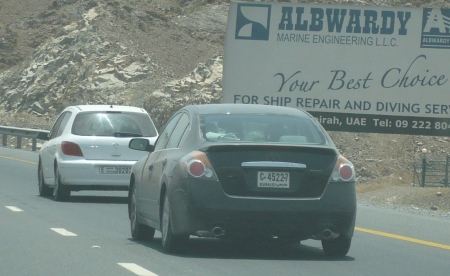 2008 Nissan Altima testing in UAE