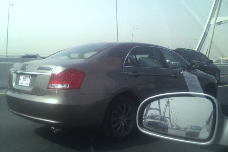 Geely Emgrand EC825 in camo spotted in Dubai
