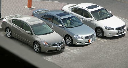 Comparo: 2009 Honda Accord V6 vs Nissan Altima V6 vs Toyota Aurion