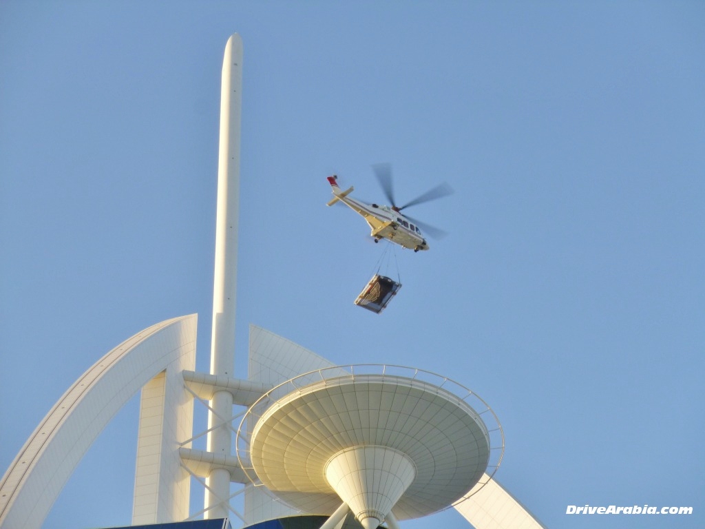 Aston Martin celebrates 100 years with Burj Al Arab Vanquish landing