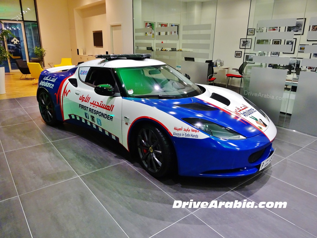 Lotus Evora first-responder for Dubai Ambulance