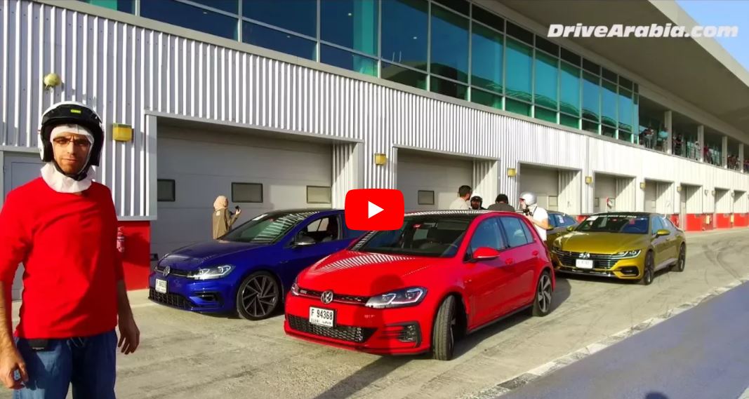 تجربة الفولكس واجن جولف آر و آرتيون على حلبة دبي اوتودروم ضمن فعالية Dub Drive 2018